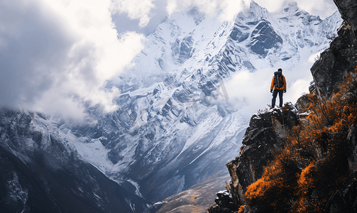 坚持文字励志摄影照片_企业文化攀登登山人物站在站顶攀爬励志摄影图3