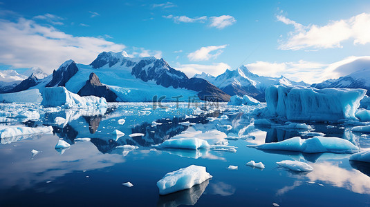 冰川冰块背景图片_冰川融化全球变暖12背景图