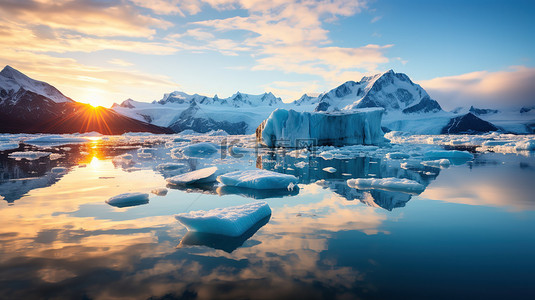 冰川冰块背景图片_冰川融化全球变暖7背景图片
