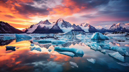 冰川融化全球变暖8背景图片