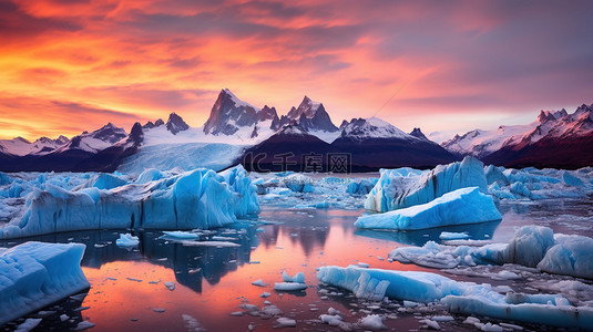 冰川融化全球变暖5素材