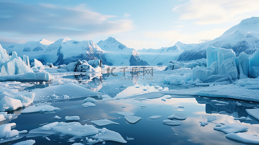 冰川时代背景图片_冰川融化全球变暖13设计图