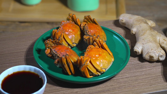 秋季餐桌美食大闸蟹清蒸螃蟹1080