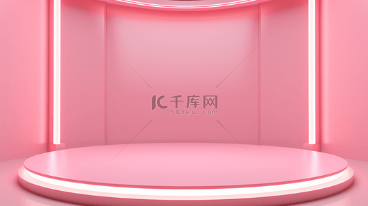 粉色时尚电商舞台装饰背景13