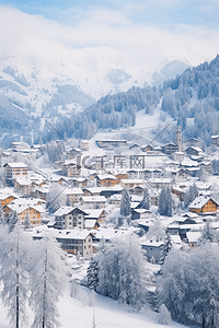 设计雪松背景图片_摄影图照片雪景质感设计