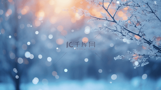 梦幻朦胧美冬季雪景图片3