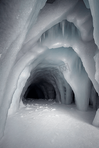 寒冷冬季结冰冰窖图片45