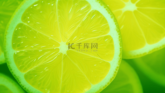 水果背景图片_绿色柠檬片简约背景6