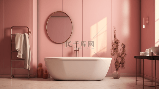 3D立体温馨浴室室内设计图片背景图8