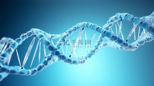 蓝色医学细胞生物科技基因DNA背景图2