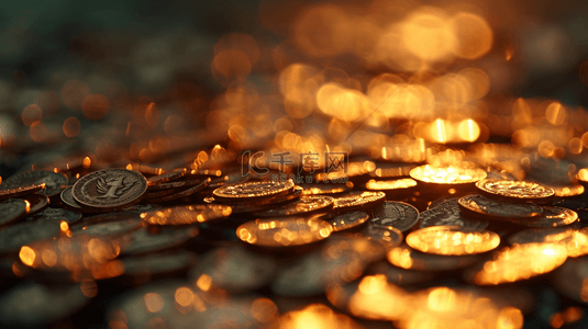 金色财富背景图片_金色货币金币财富商务贸易背景图16