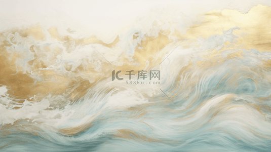 鎏金金箔金线抽象曲线波浪背景