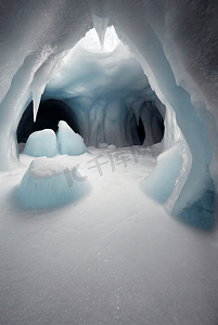 寒冷冬季结冰冰窖图片15