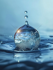 透明水滴小气泡微距图片