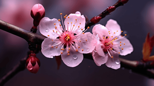 盛开的梅花摄影照片_盛开的梅花特写摄影