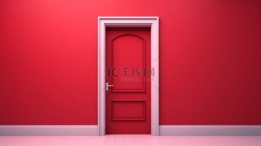 装修背景图片_红色室内门造型背景4