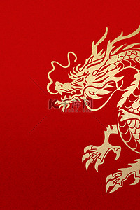 龙抬头背景背景图片_春节红色喜庆龙年背景10