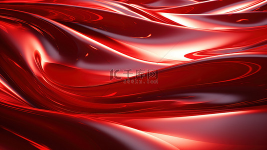 红色质感流体纹理背景图
