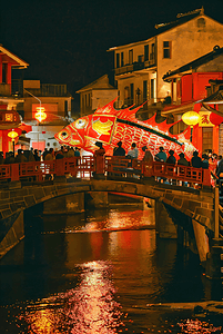 中国传统过年春节热闹灯会摄影照片4