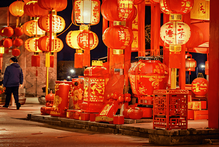 喜庆传统中国风红色灯笼摄影配图4