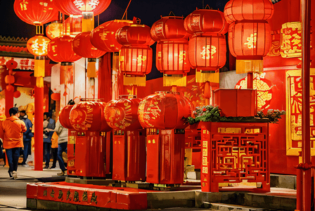 喜庆传统中国风红色灯笼摄影配图3