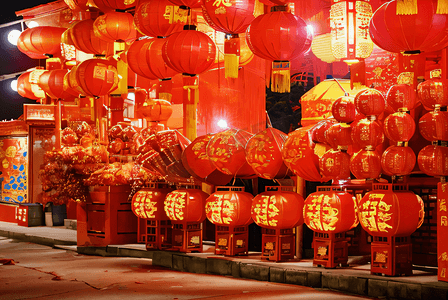 喜庆传统中国风红色灯笼摄影照片5