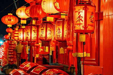 喜庆传统中国风红色灯笼摄影图片6