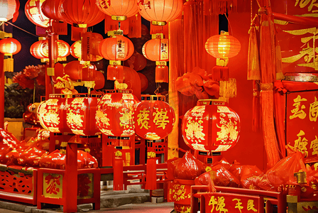 喜庆传统中国风红色灯笼摄影配图8