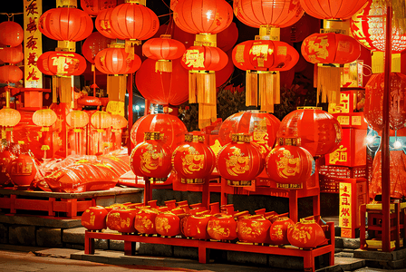 喜庆传统中国风红色灯笼摄影配图5