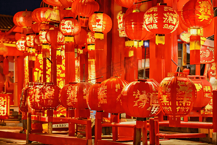 喜庆传统中国风红色灯笼摄影图7