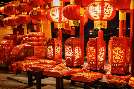 喜庆传统中国风红色灯笼摄影图片5