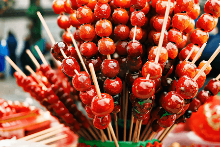 春节街景摄影照片_北京特色小吃冰糖葫芦摄影图片2