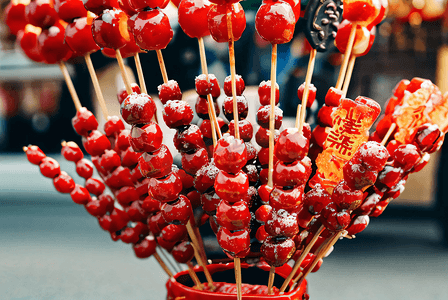 北京特色小吃冰糖葫芦摄影配图9