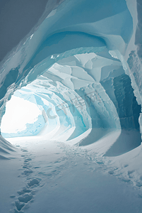 冬天自然冰窟摄影图片4