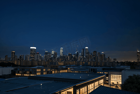 夜晚城市高楼建筑摄影图8
