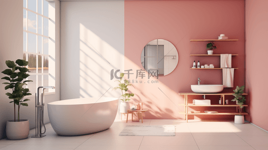 3D立体家庭浴室简约图片背景图9