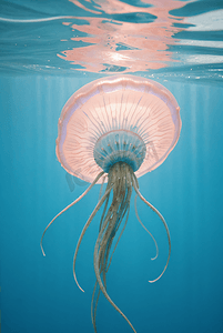 快闪动画摄影照片_闪动着迷人色彩的水母游动图片7