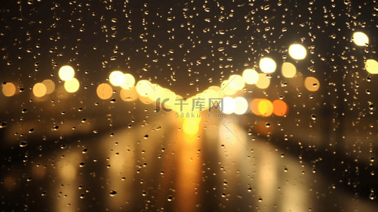 雨夜背景图片_上海繁花雨夜景色都市雨夜光影背景