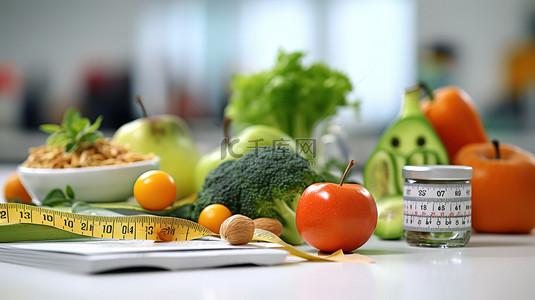 水果背景图片_健康营养理念蔬菜水果图片