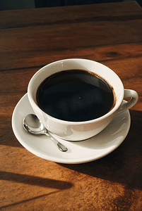 杯子里的香浓咖啡摄影图6