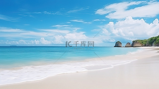 美丽的热带沙滩海边背景素材