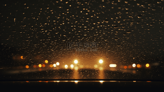 上海繁花雨夜景色都市雨夜光影背景图片