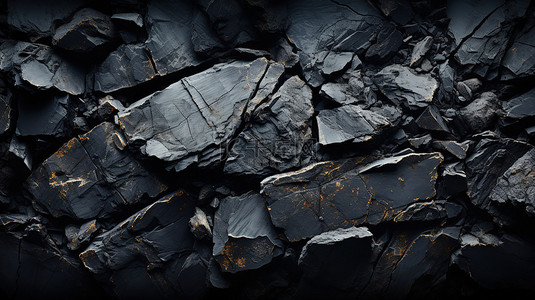 黑色岩石纹理质感背景图