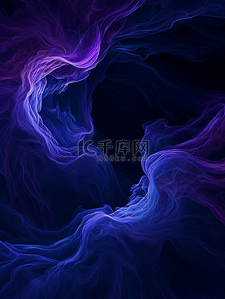 黑紫色鎏金流线线条抽象艺术背景17