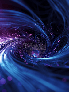 黑紫色鎏金流线线条抽象艺术背景23
