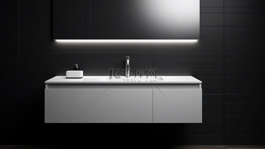 浴室镜子背景图片_北欧风格的智能浴室家居背景