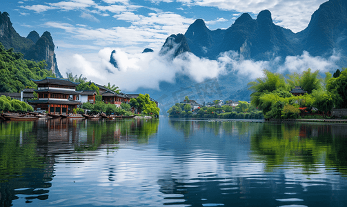 兴平摄影照片_桂林丽江美丽的风景