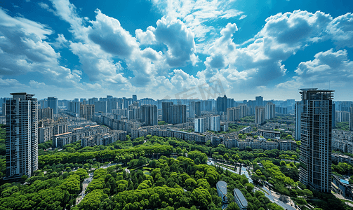 成都摄影照片_高空摄影成都城市风景摄影