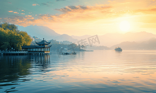 浙江的江郎山摄影照片_中国的西湖风景