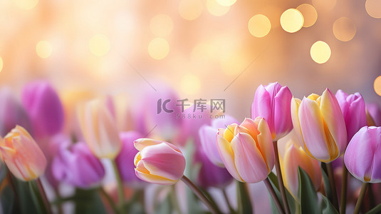 粉色的花朵素材背景图片_春天粉色的郁金香素材